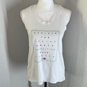 The northface white sleeveless tank women’s size small